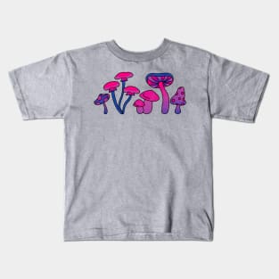 Bi pride flag mushrooms Kids T-Shirt